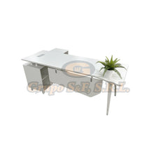 Load image into Gallery viewer, ESCRITORIO L 71X48X30” 391 BCO C/IZQ Muebles de Oficina
