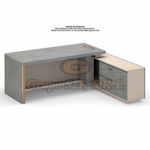 Cargar imagen en el visor de la galería, Escritorio L 71X71X30’’ Oro/Beige Muebles De Oficina