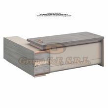 Cargar imagen en el visor de la galería, Escritorio L 71X71X30’’ Oro/Beige Muebles De Oficina