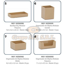Cargar imagen en el visor de la galería, ORGANIZADOR PARA ESCRITORIO 8/1 BEIGE Material & Equipo de Oficina