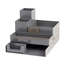 Cargar imagen en el visor de la galería, ORGANIZADOR PARA ESCRITORIO 8/1 GRIS Material & Equipo de Oficina