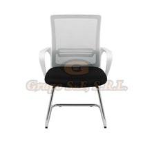 Load image into Gallery viewer, SILLA PARA VISITA KIMBO MALLA BLANCO/NEGRO Muebles de Oficina
