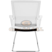 Load image into Gallery viewer, SILLA PARA VISITA KIMBO MALLA BLANCO/NEGRO Muebles de Oficina
