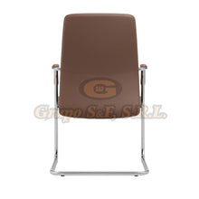 Load image into Gallery viewer, SILLA PARA VISITA ROBERTO MARRON 240LB Muebles de Oficina