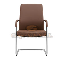Load image into Gallery viewer, SILLA PARA VISITA ROBERTO MARRON 240LB Muebles de Oficina