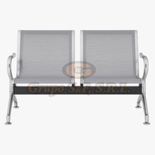 Load image into Gallery viewer, BANCADA PARA SALA DE ESPERA DE 2 SILLAS EN METAL Muebles de Oficina
