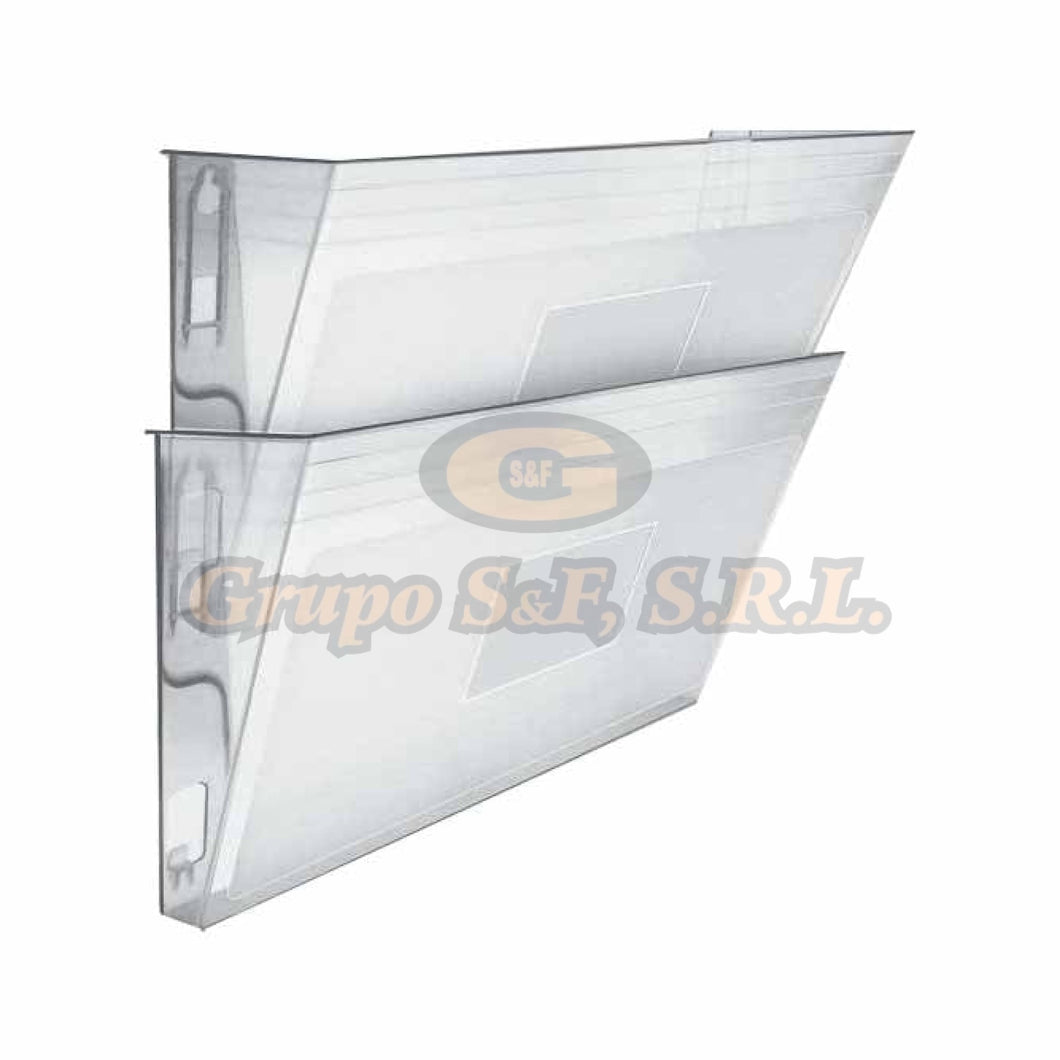 Bandeja Para Pared 2/1 Plastica Transparente (867.1) Material & Equipo De Oficina