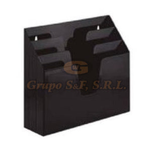 Bandeja Para Pared 3/1 Plastica Negro (860.4) Material & Equipo De Oficina