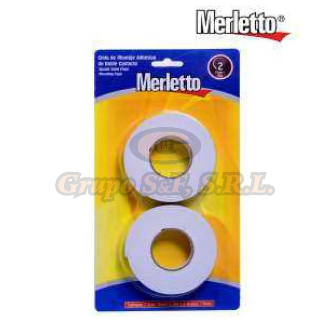 Cinta Doble Cara 3/4X2M 2/1 Merlett Material & Equipo De Oficina