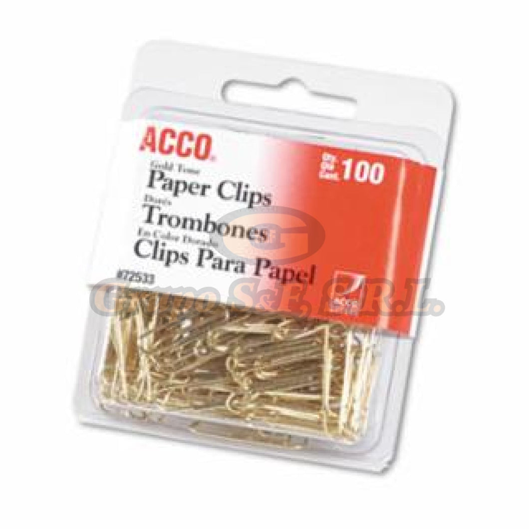 Clip Color No.1 33Mm Acco P6711 Oro Material & Equipo De Oficina