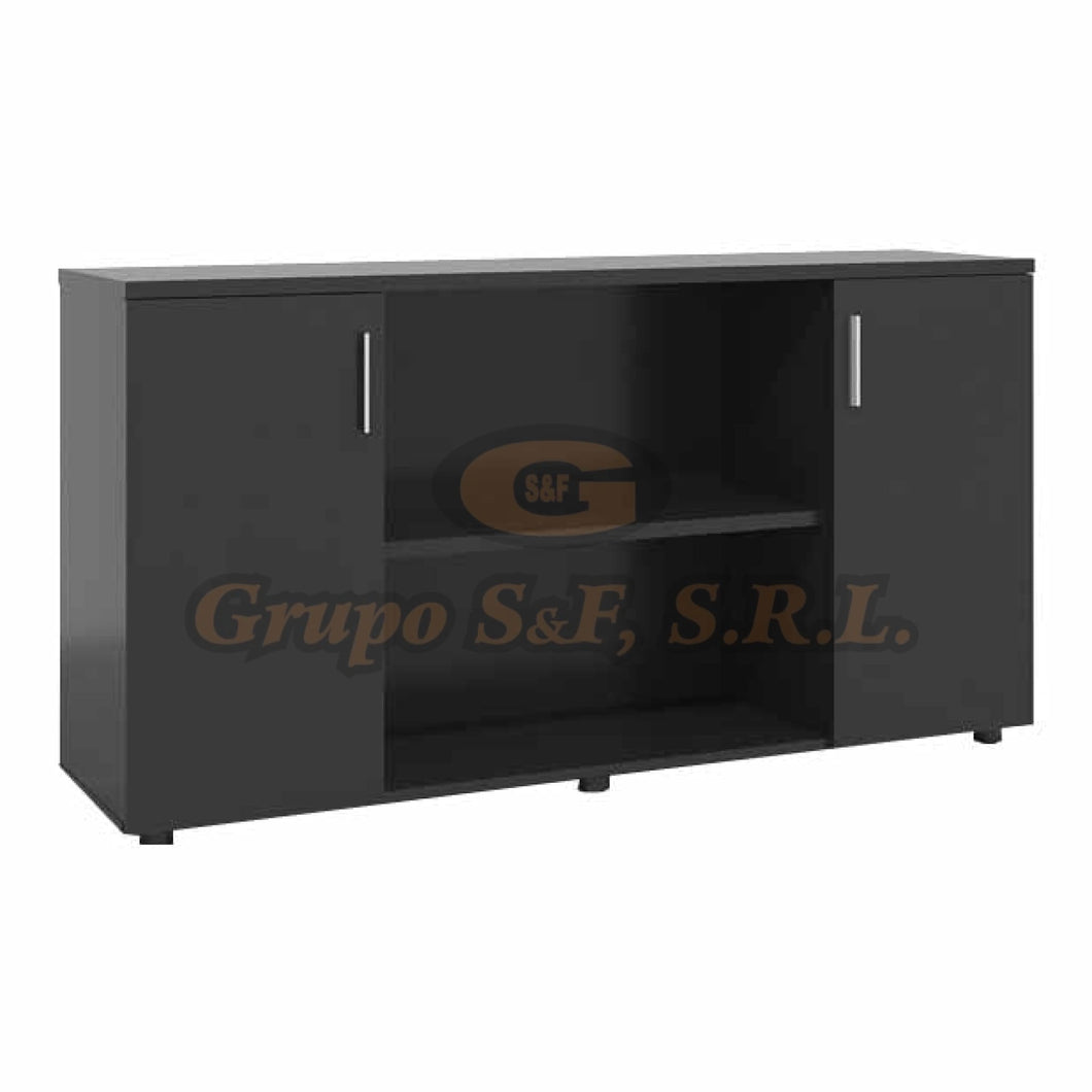 Credenza 63X16X32’’ Negro Muebles De Oficina