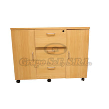 Cargar imagen en el visor de la galería, Credenza 40×16 (Oz-1245B/oz-1245Bc) Beech (Crema) Muebles De Oficina
