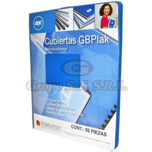 Cubierta P/enc. Plast. Az Cl Pr Gbc Material & Equipo De Oficina