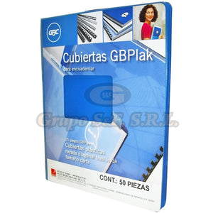 Cubierta P/enc. Plast. Az Cl Pr Gbc Material & Equipo De Oficina