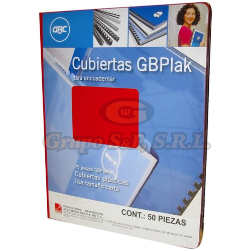 Cubierta P/enc. Plast. Rojo Pr Gbc Material & Equipo De Oficina