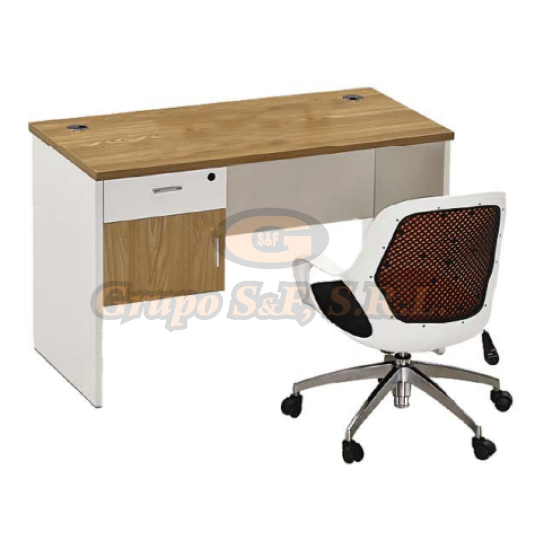 Escritorio 24X36 Blanco/Cherry Muebles De Oficina