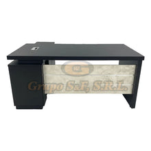 Load image into Gallery viewer, ESCRITORIO 28X63X30’’ TOMY NEGRO/BEIGE Muebles de Oficina
