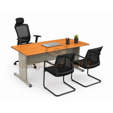 Load image into Gallery viewer, ESCRITORIO 36X60 TOPE HAYA BASE GRIS - Muebles de Oficina
