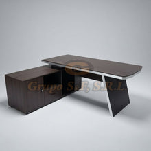 Cargar imagen en el visor de la galería, ESCRITORIO L 71X71X30’’ NEGRO/GRIS Muebles de Oficina
