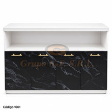 Load image into Gallery viewer, ESTANTE 28X64” MB811 MÁRMOL/BCO/NEG - Muebles de Oficina
