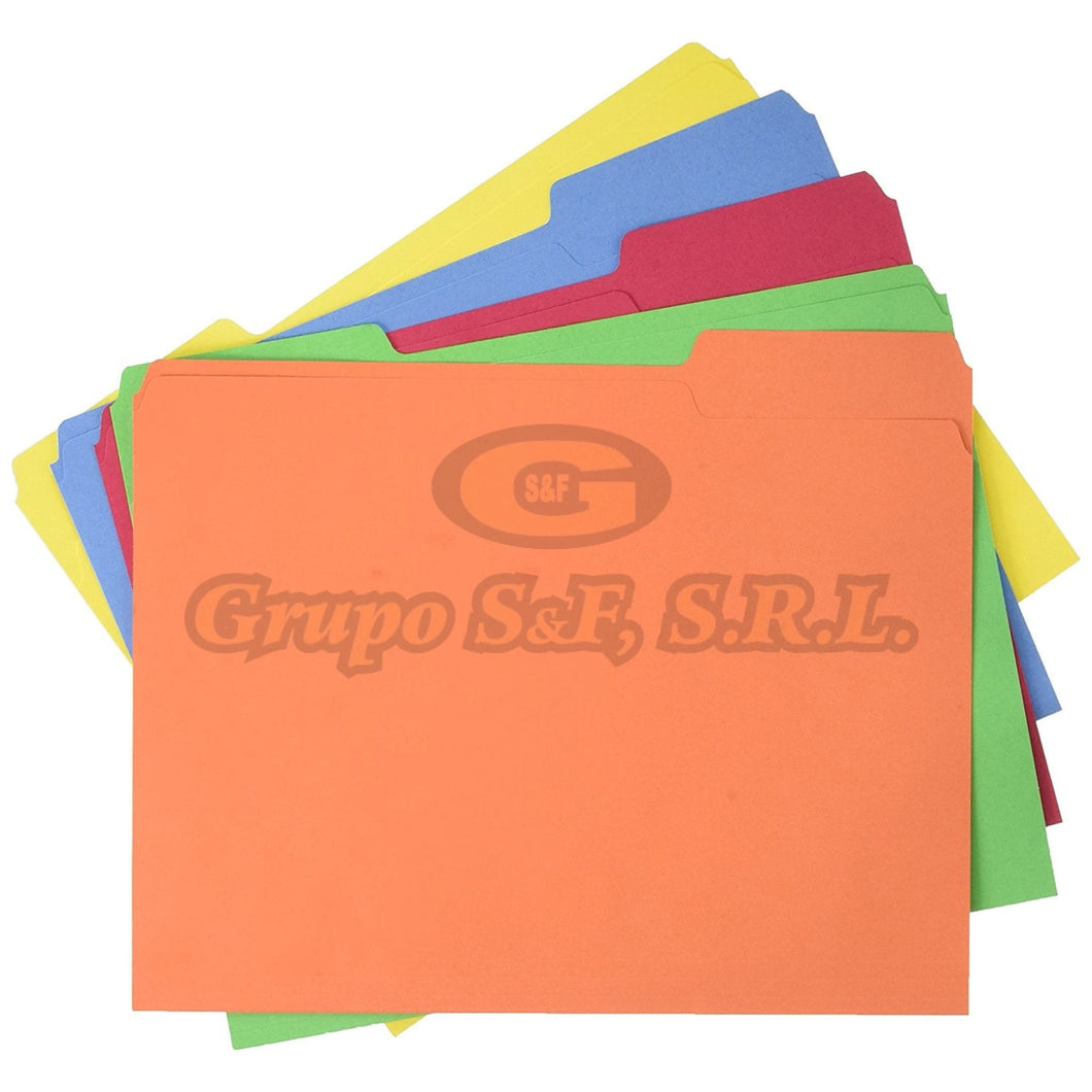 Folder Col 8.5X11 Surt. (Und.) Material & Equipo De Oficina