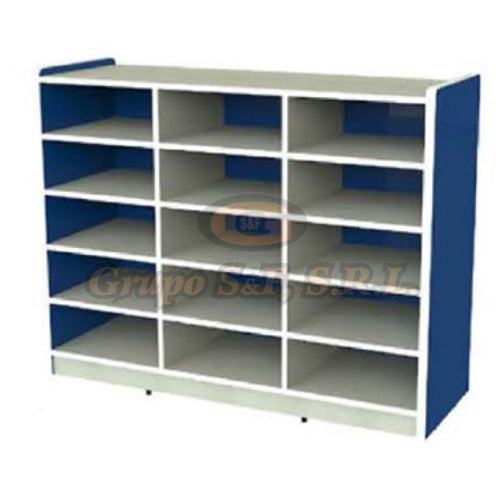 Gabinete Infantil 15 Espacios Azul 12X48X36’’ Muebles Escolares