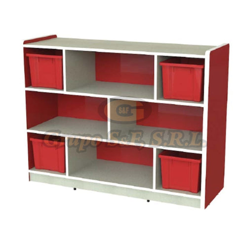 Gabinete Inf. Force Hjl-Cb004 Rojo Muebles Escolares