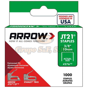 Grapas Jt21 3/8 10Mm Paq. 1000/1 (276) Material & Equipo De Oficina