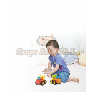 Juego Set Vehiculos Construccion Escolares