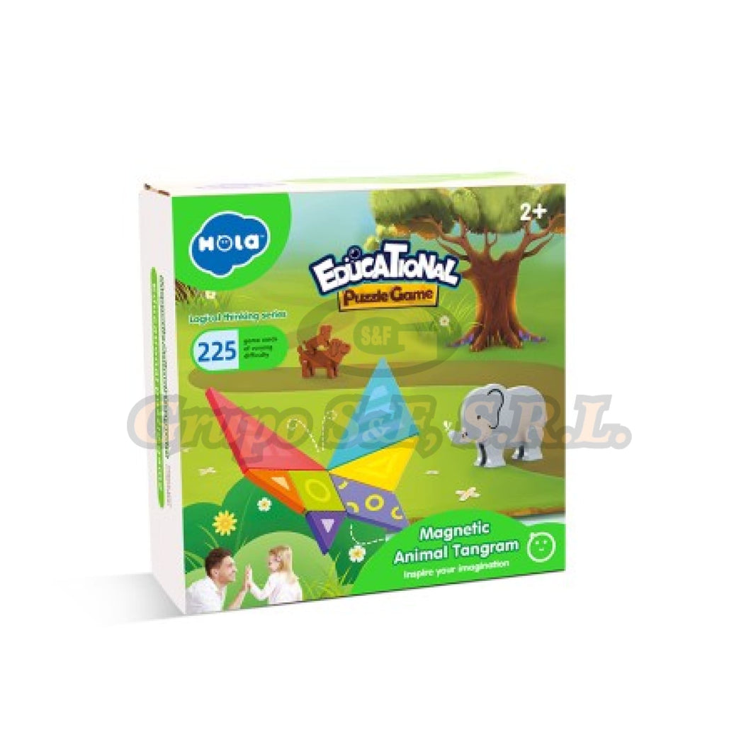 Juego Tamgram Magnetico De Animales Escolares