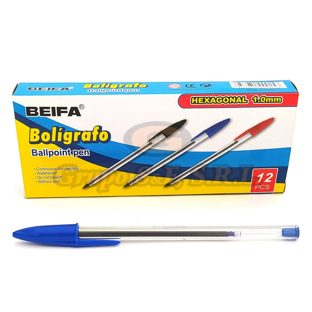 Lapicero Azul Tipo Bic [Aa934-12(Az)] Material & Equipo De Oficina