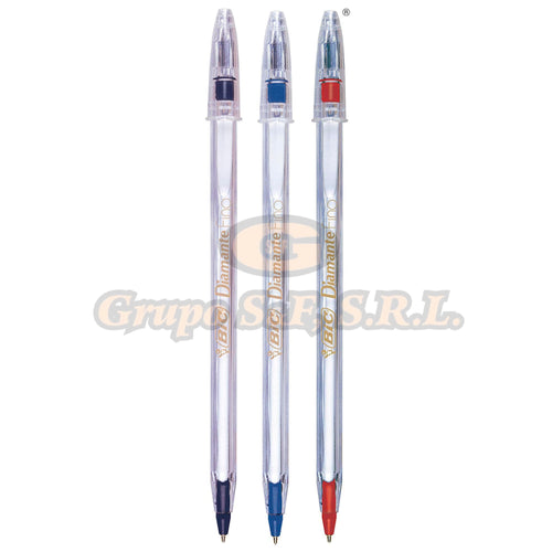 Lapicero Bic Diamante Azul P.m. Escolares