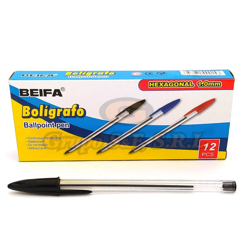 Lapicero Negro Tipo Bic [Aa934-12(Neg)] Material & Equipo De Oficina