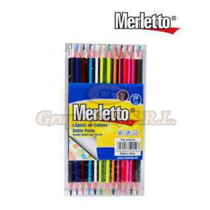 Lapiz Color Doble Punta 12/1 Merlet Escolares
