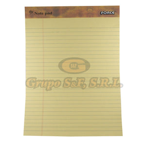 Libreta Amarilla 8.5X11 (Fc-Ny50) Material & Equipo De Oficina