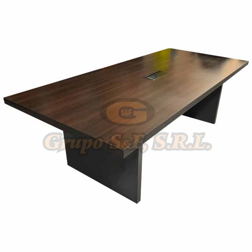 Mesa Conferencia 94X43X30 Gris/Marron Muebles De Oficina