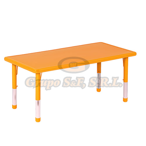 MESA INFANTIL RECTANGULAR 24X48’’ NARANJA Muebles Escolares