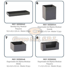 Cargar imagen en el visor de la galería, ORGANIZADOR PARA ESCRITORIO 8/1 GRIS Material &amp; Equipo de Oficina
