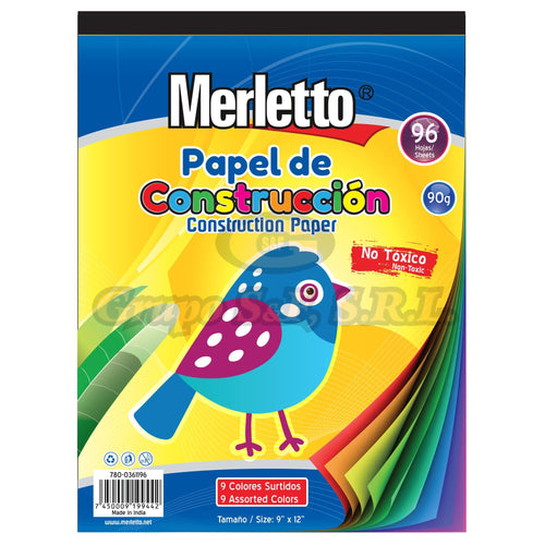 PAPEL CONSTRUCCION 96/1 MERLETTO Escolares