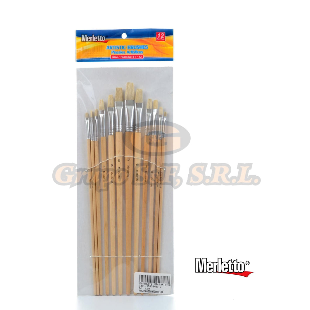 PINCELES 12/1 MERLETTO PLANOS 2 12 (780 1593346/12) Escolares