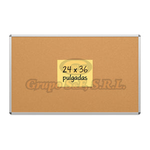 PIZARRA CORCHO 24X36’’ MARCO DE METAL Escolares