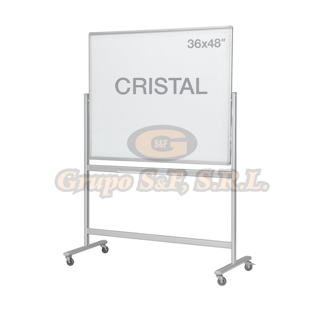 PIZARRA CRISTAL 36X48’’ CON RUEDAS Escolares