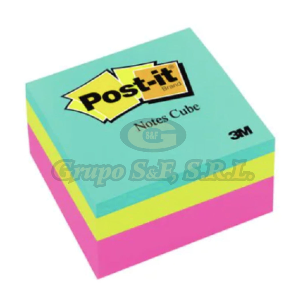Post-It 3X3 Neon 3M 4/1 400H 2027-R Material & Equipo De Oficina
