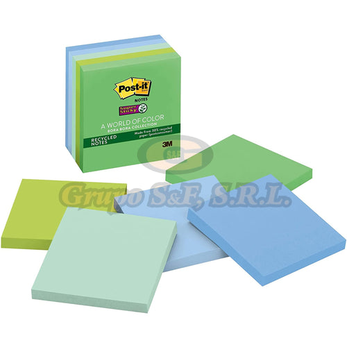 Post-It 3X3 Neon 3M 5/1 450H Material & Equipo De Oficina