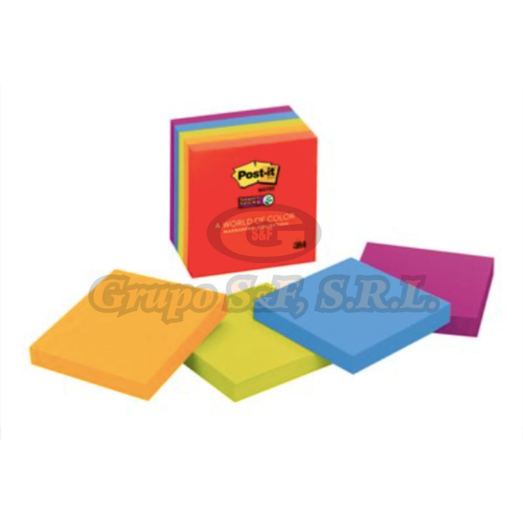 Post-It 3X3 Neon 3M 5/1 450H Material & Equipo De Oficina