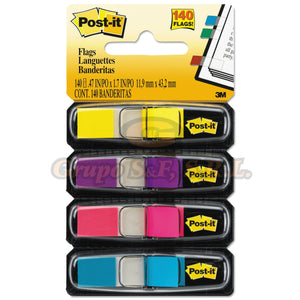 Post-It Flecha/banderita Azul Rosa Violeta Y Amarillo Brillante (Ud/pq12) Material & Equipo De