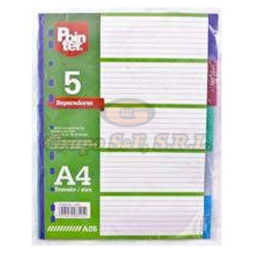 Separador P/carpeta Abc 5/1 Pointer Material & Equipo De Oficina