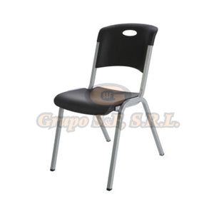 Silla Apilable Lifetime Black 28333 Muebles De Oficina