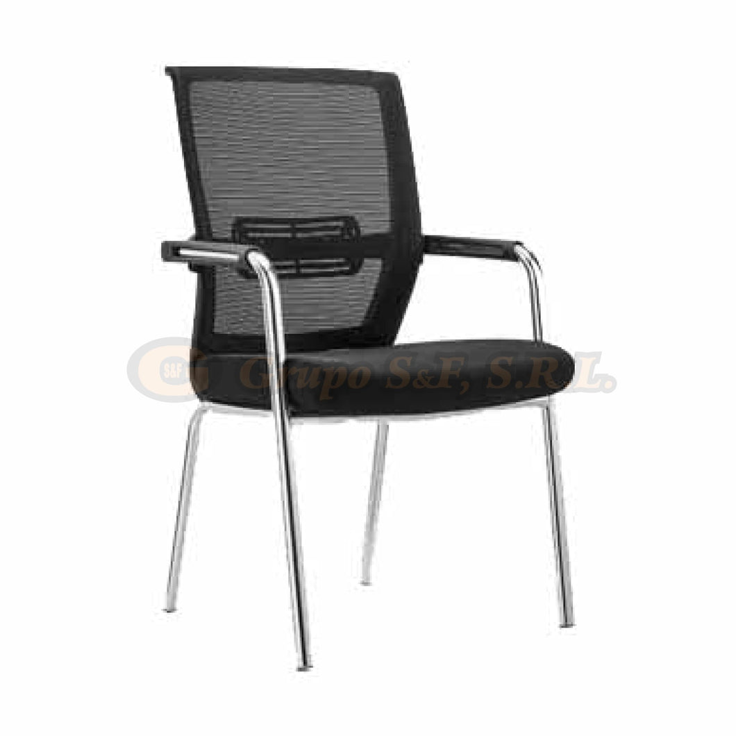 Silla P/visita 1208 Negro Muebles De Oficina