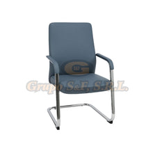 Cargar imagen en el visor de la galería, SILLA P/VISITA ROBERTO AZUL OSCURO 240LB Muebles de Oficina

